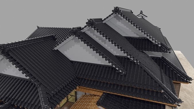 Japanese traditional house Sugiyamake-house 3D model 3