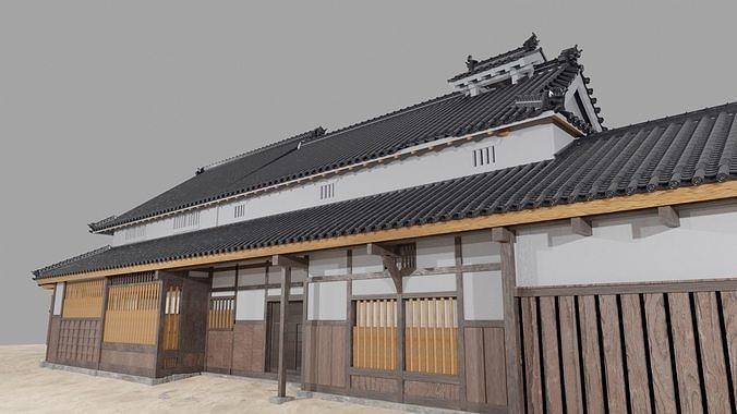 Japanese traditional house Sugiyamake-house 3D model 5
