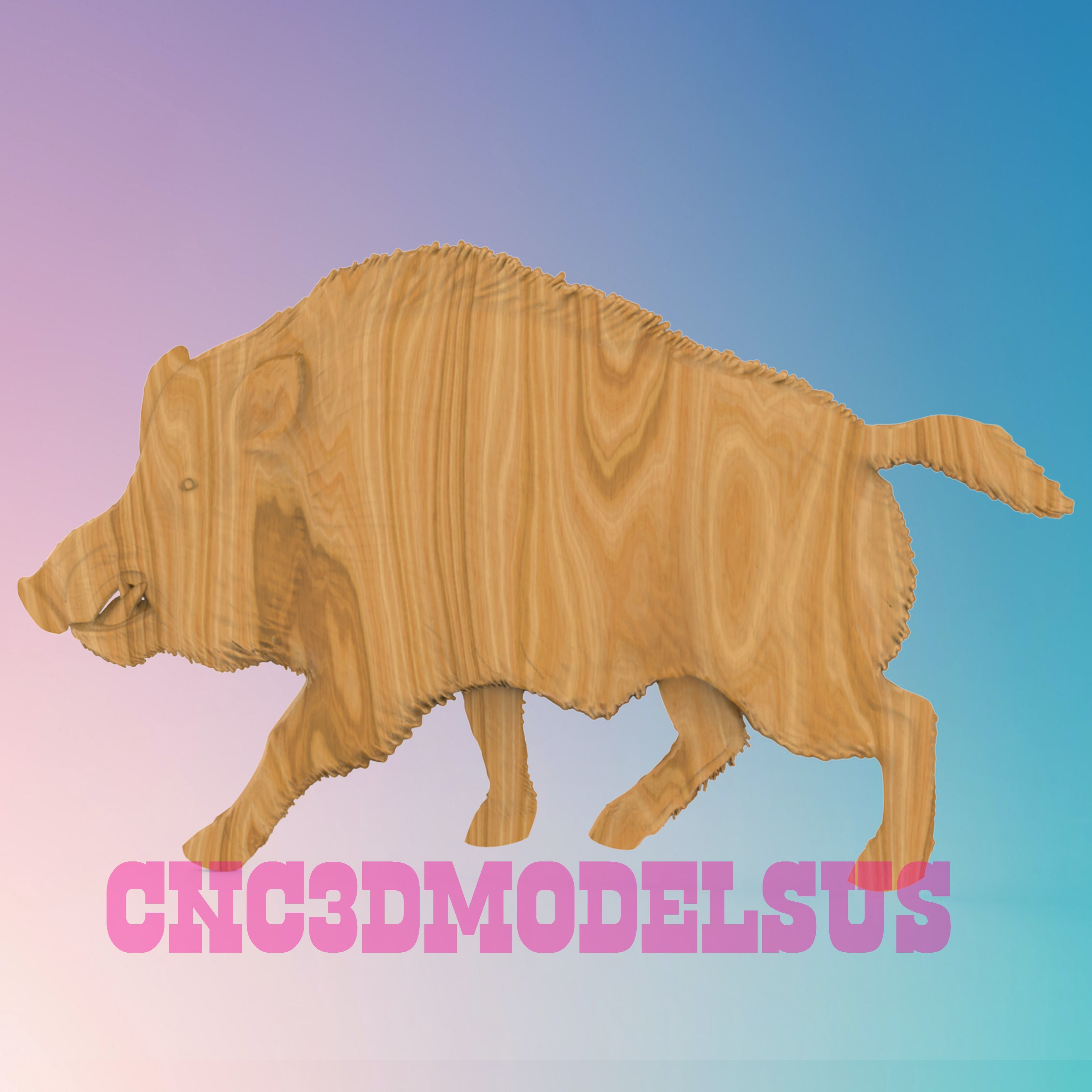 boar 2 Pig 3d 3D MODEL STL FILE FOR CNC ROUTER LASER 3D model 3D ...