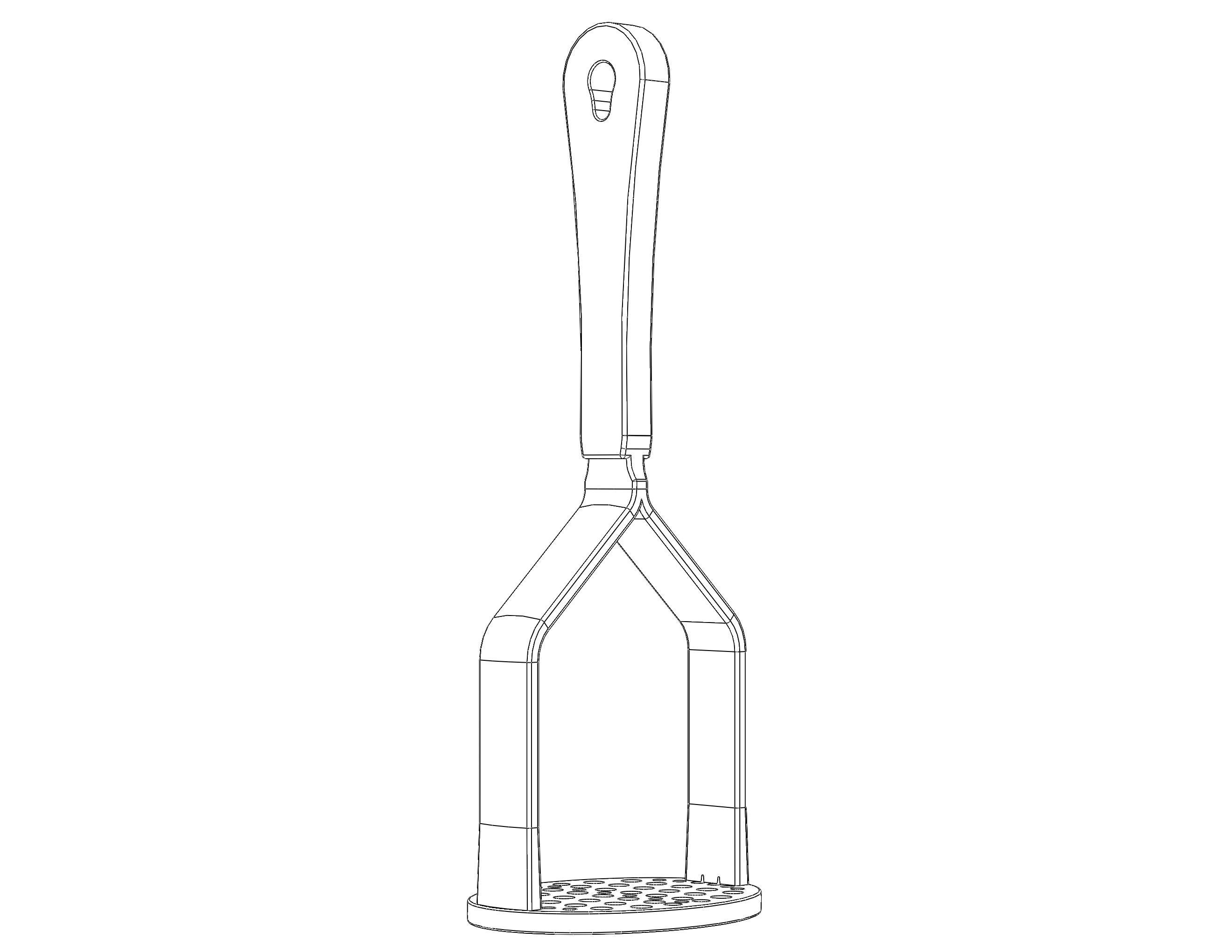 Manual Potato Masher Press 3D print model_26