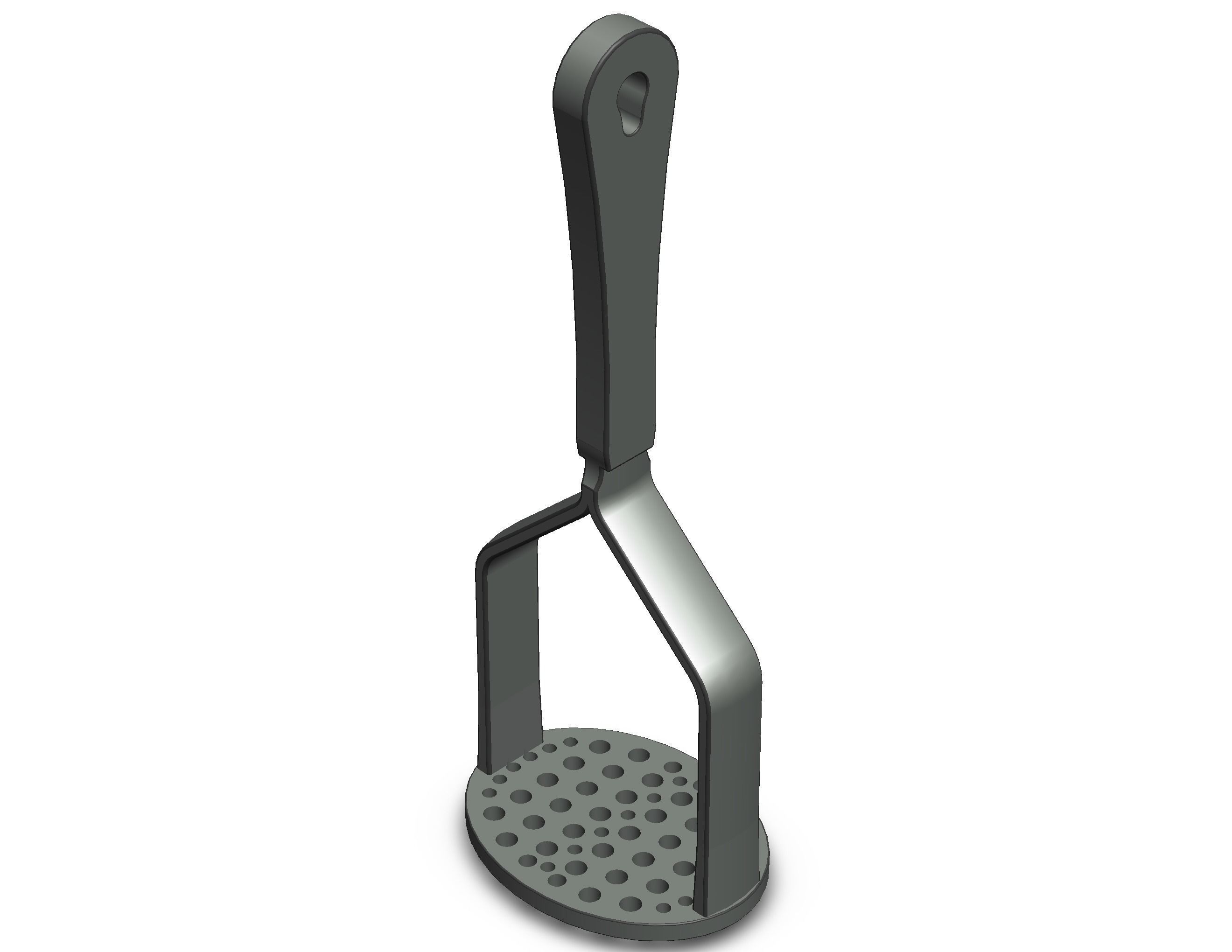 Manual Potato Masher Press 3D print model_9