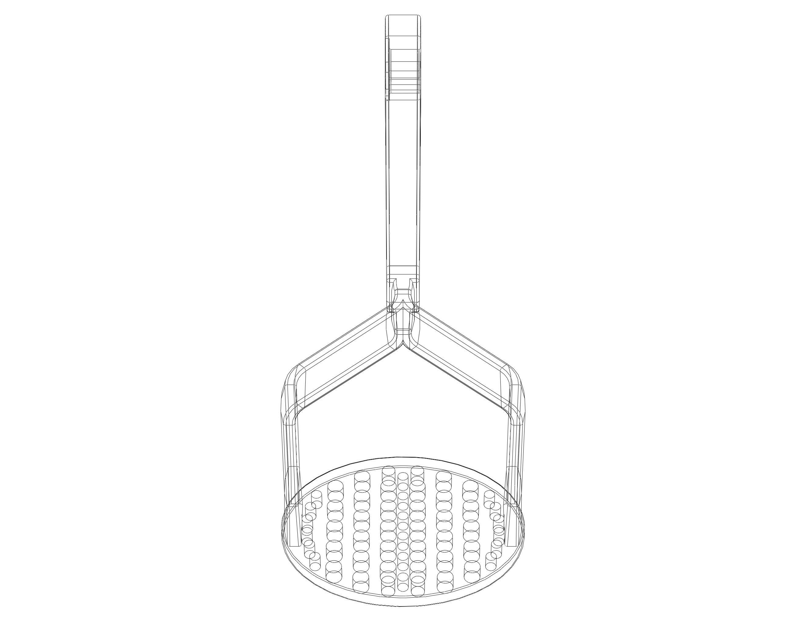 Manual Potato Masher Press 3D print model_20