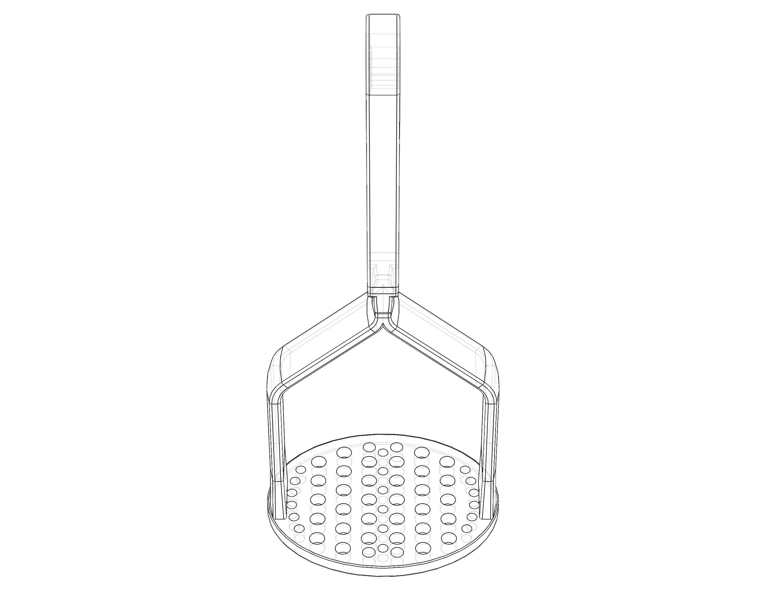 Manual Potato Masher Press 3D print model_19