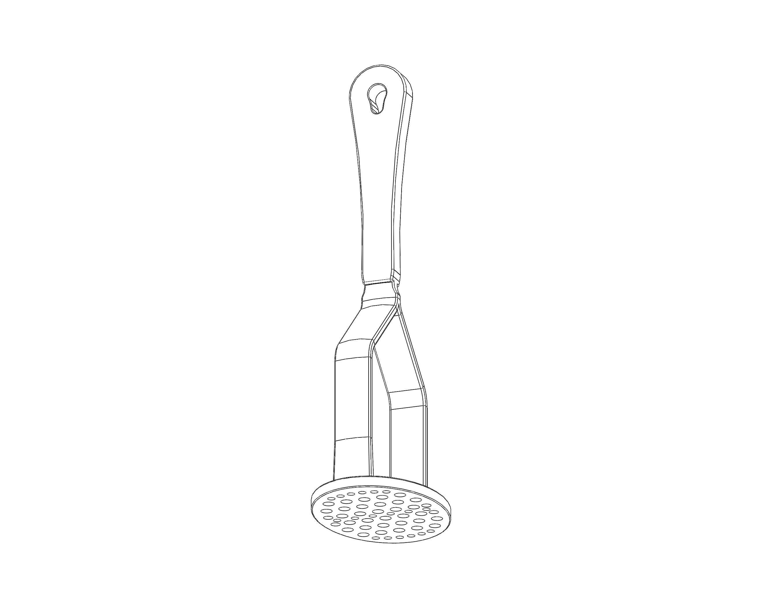 Manual Potato Masher Press 3D print model_34