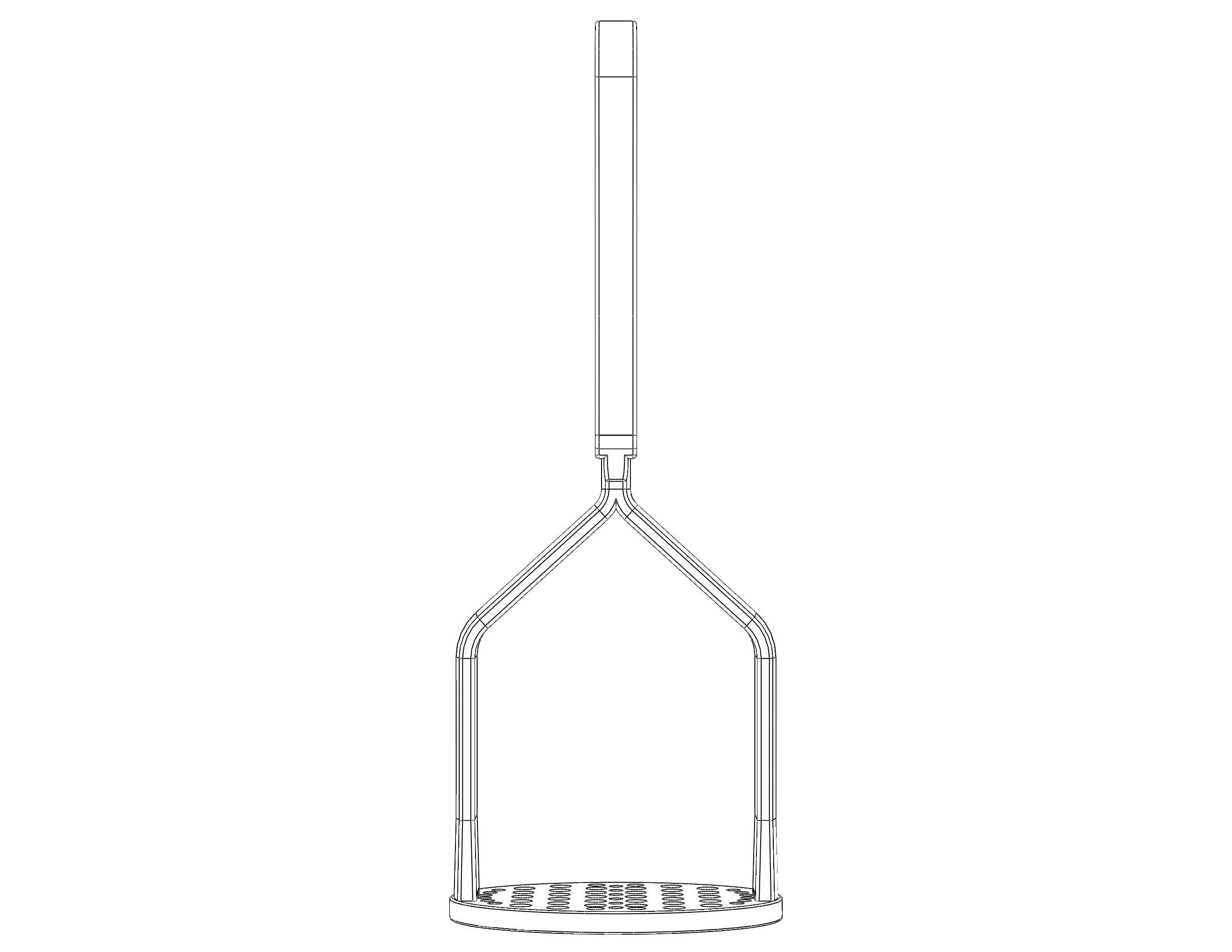 Manual Potato Masher Press 3D print model_22