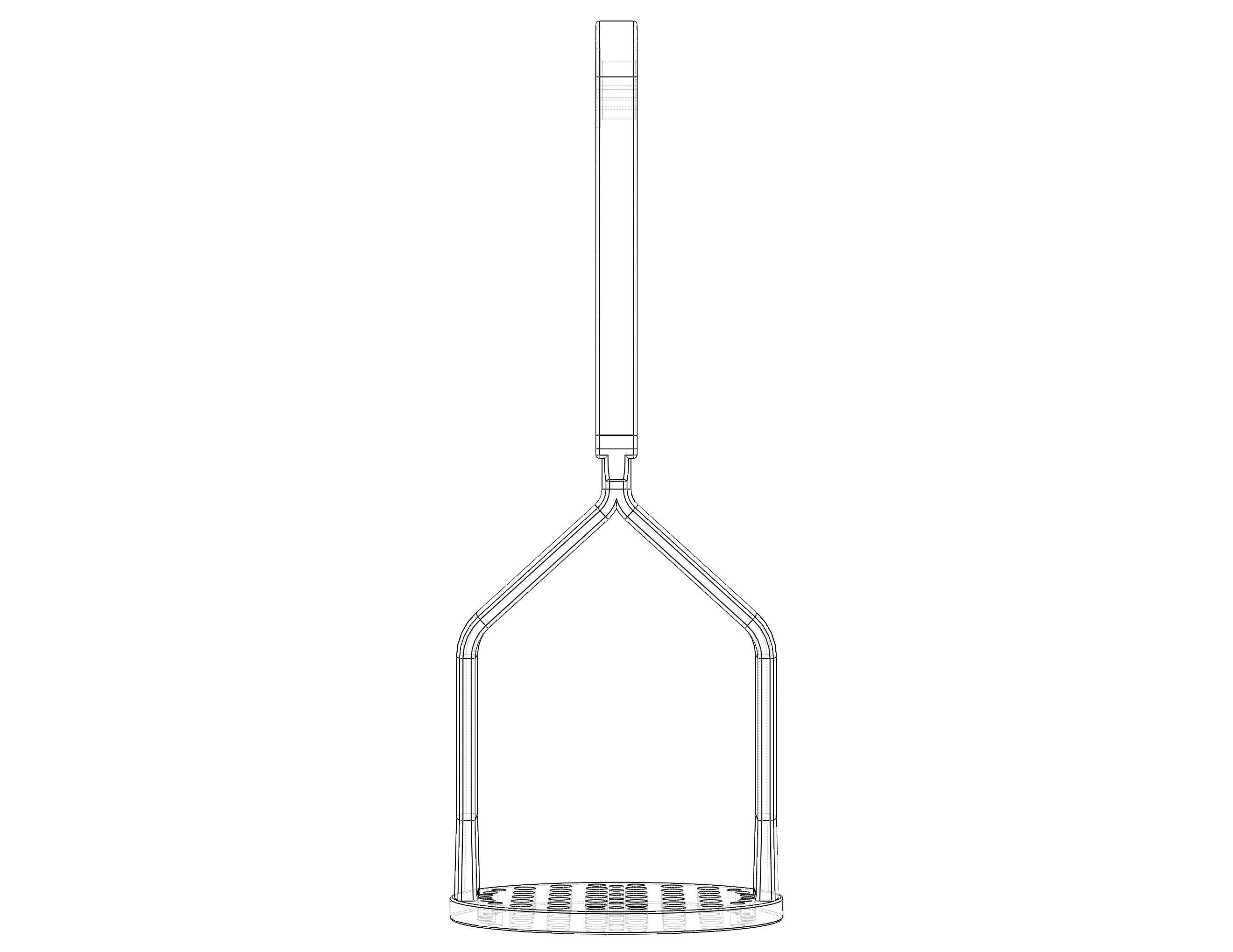 Manual Potato Masher Press 3D print model_23