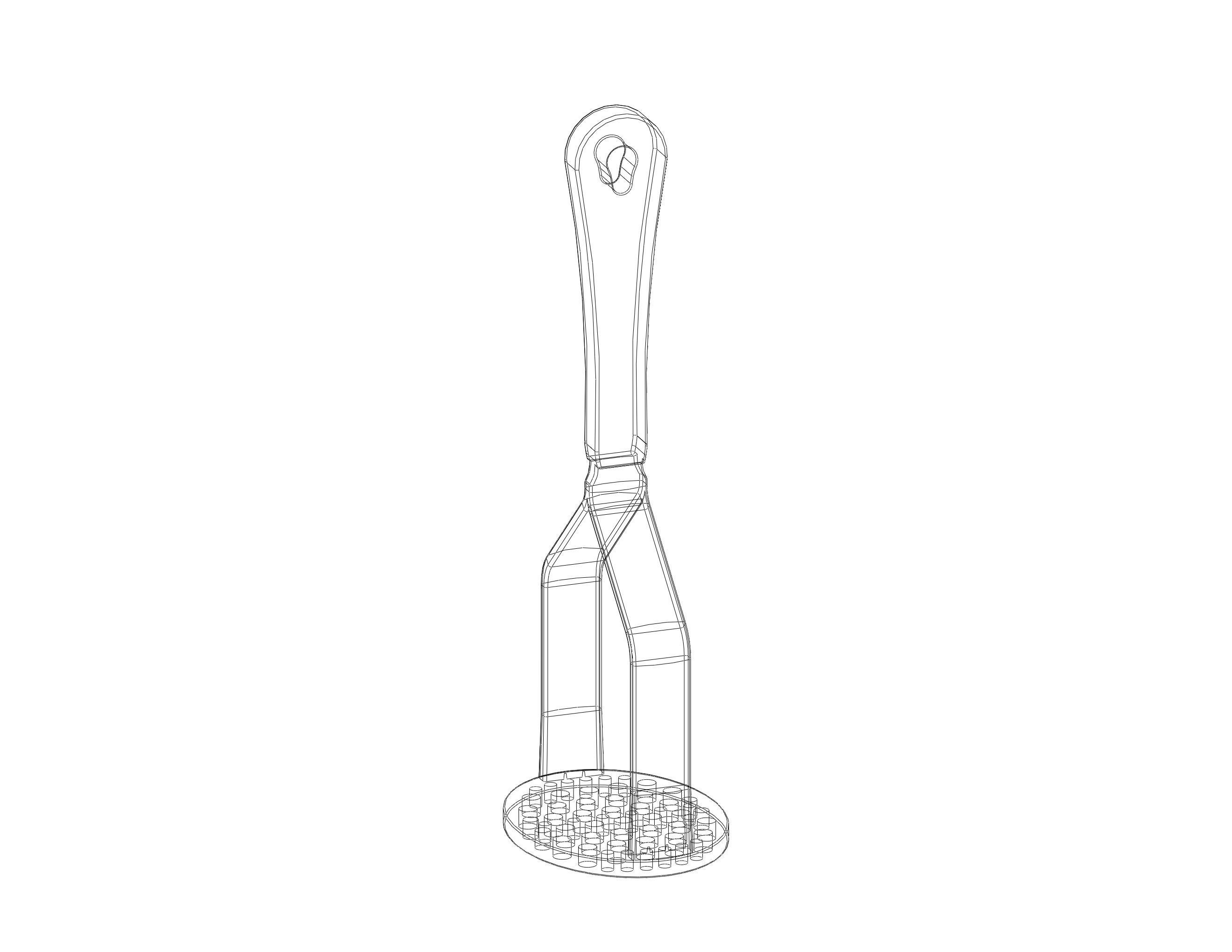 Manual Potato Masher Press 3D print model_36