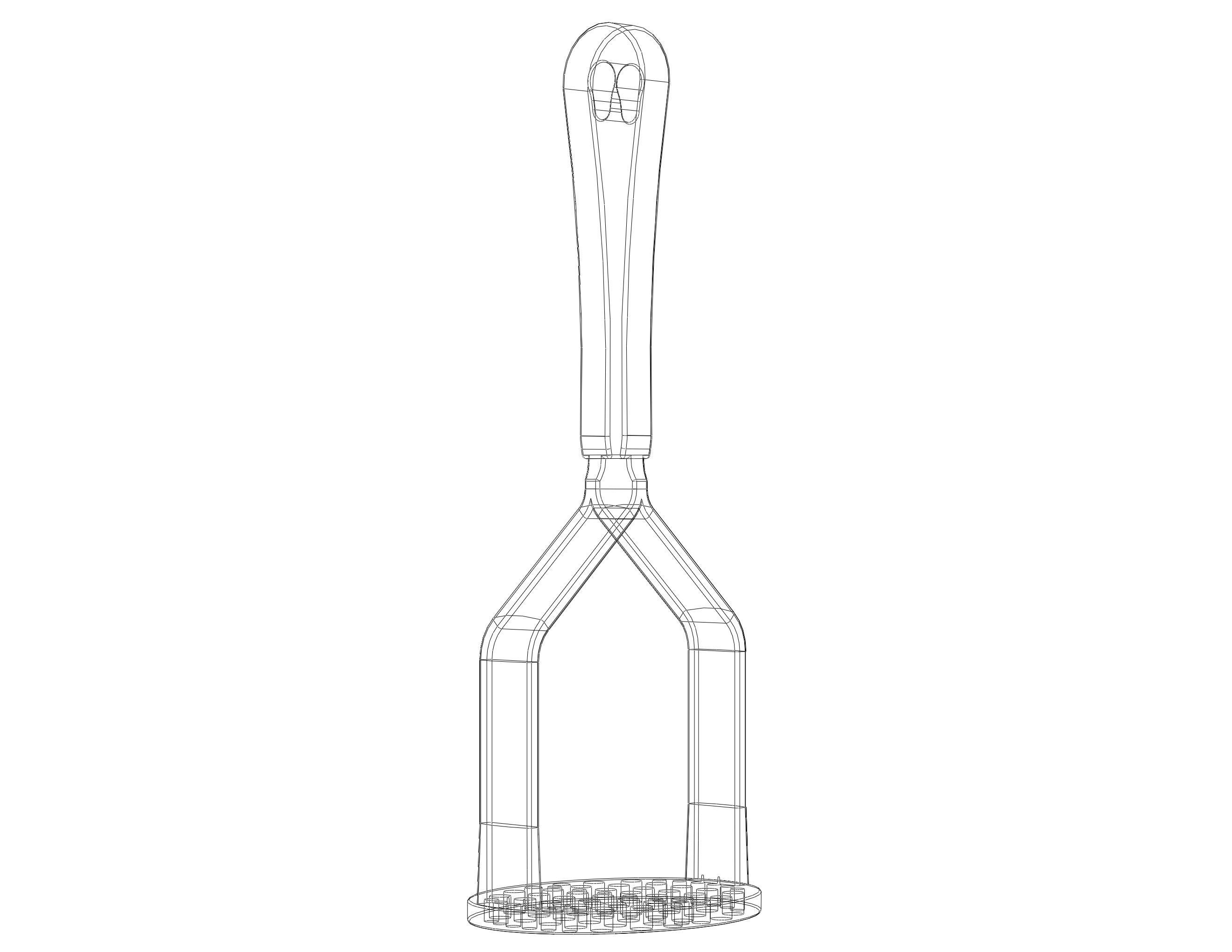 Manual Potato Masher Press 3D print model_28