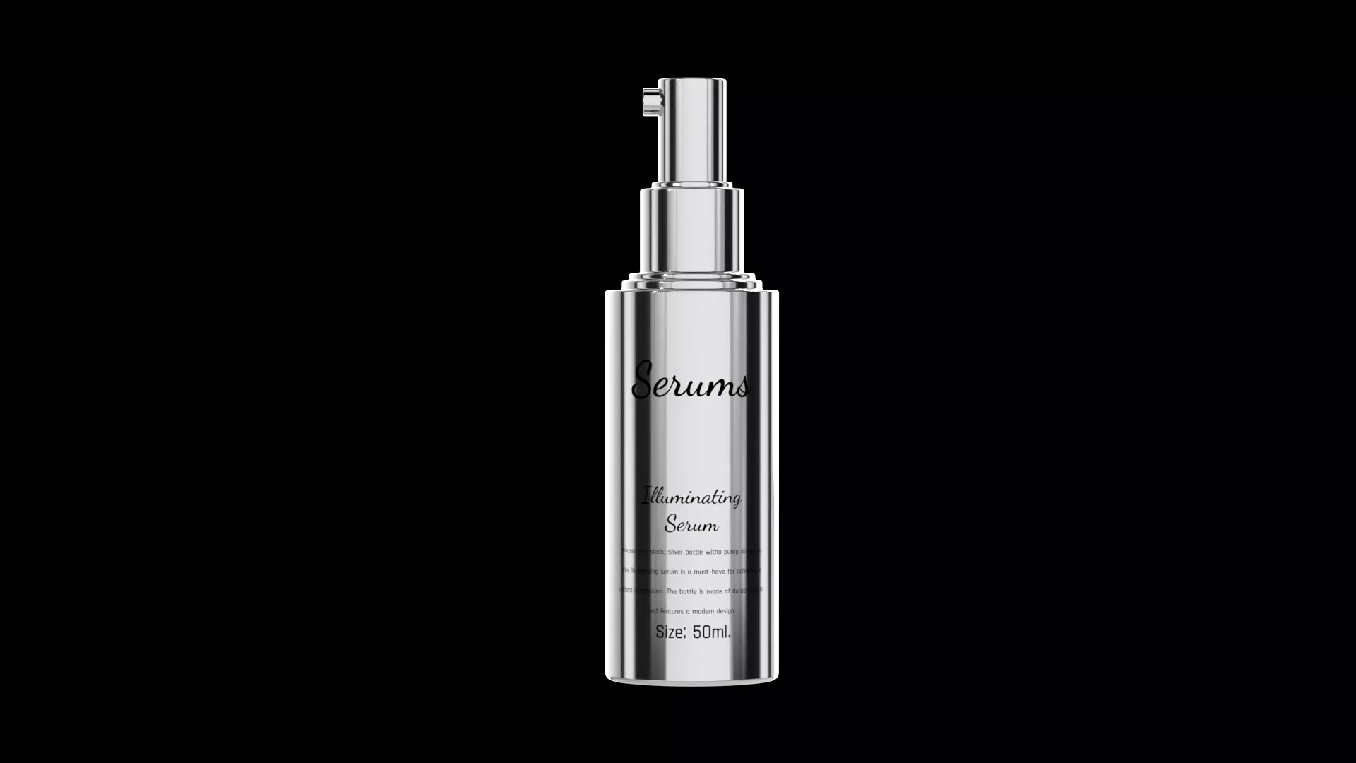 Illuminating Serum Silver Pump Bottle 3D model