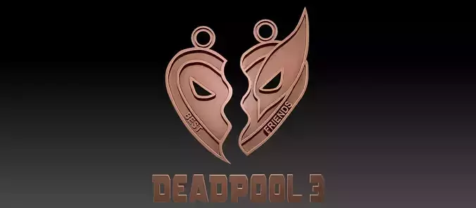 Deadpool 3 necklace printable and renderable  3D print model