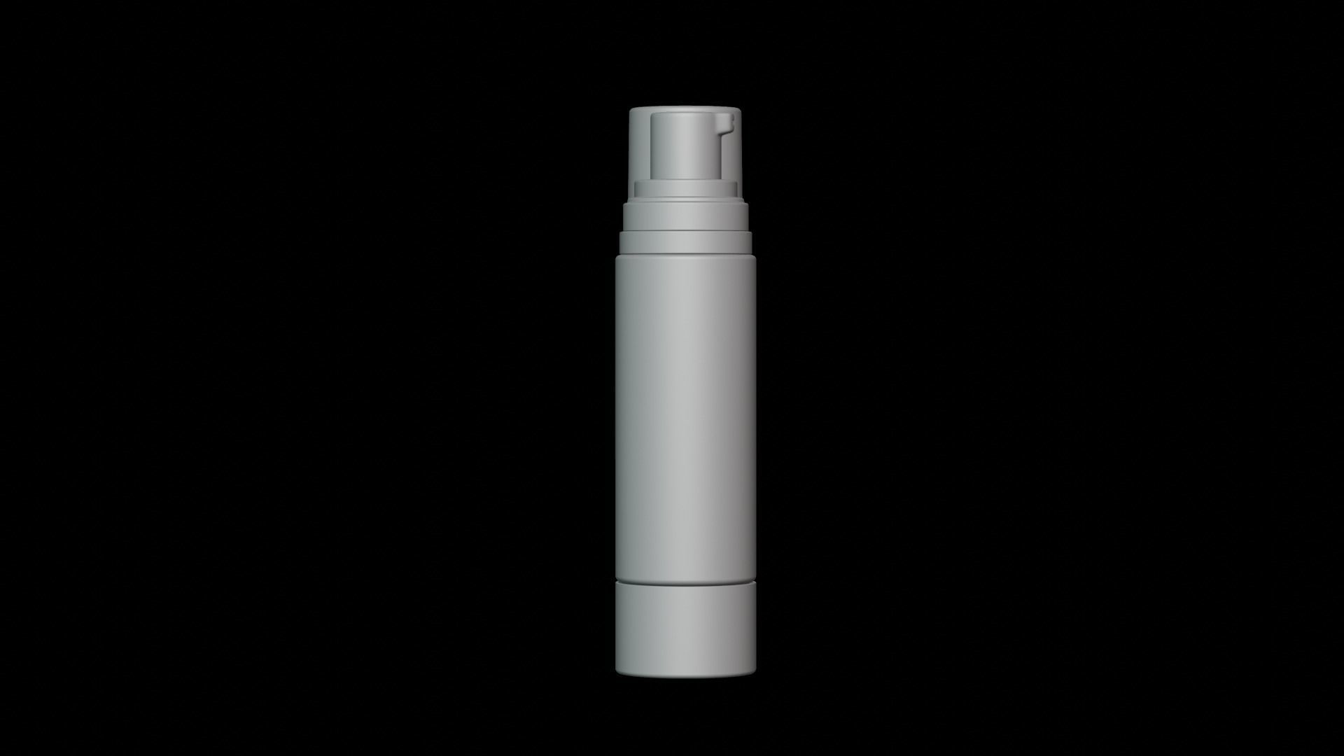 UV Sunscreen Serum Pump Bottle With Clear Cap 3D model_5
