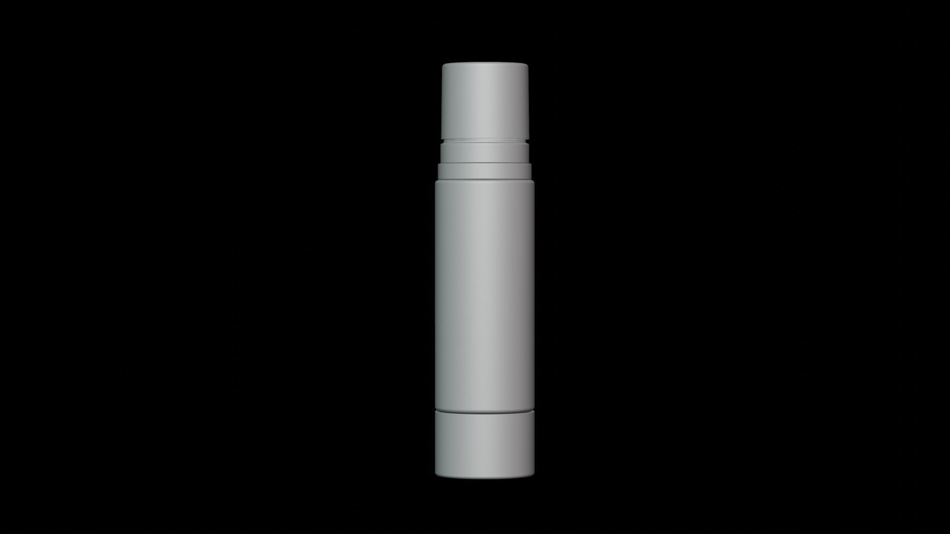 UV Sunscreen Serum Pump Bottle With Clear Cap 3D model_7