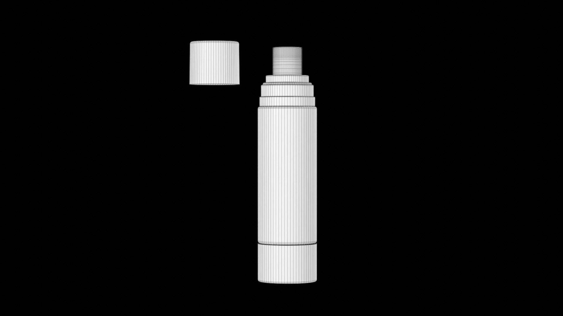UV Sunscreen Serum Pump Bottle With Clear Cap 3D model_10