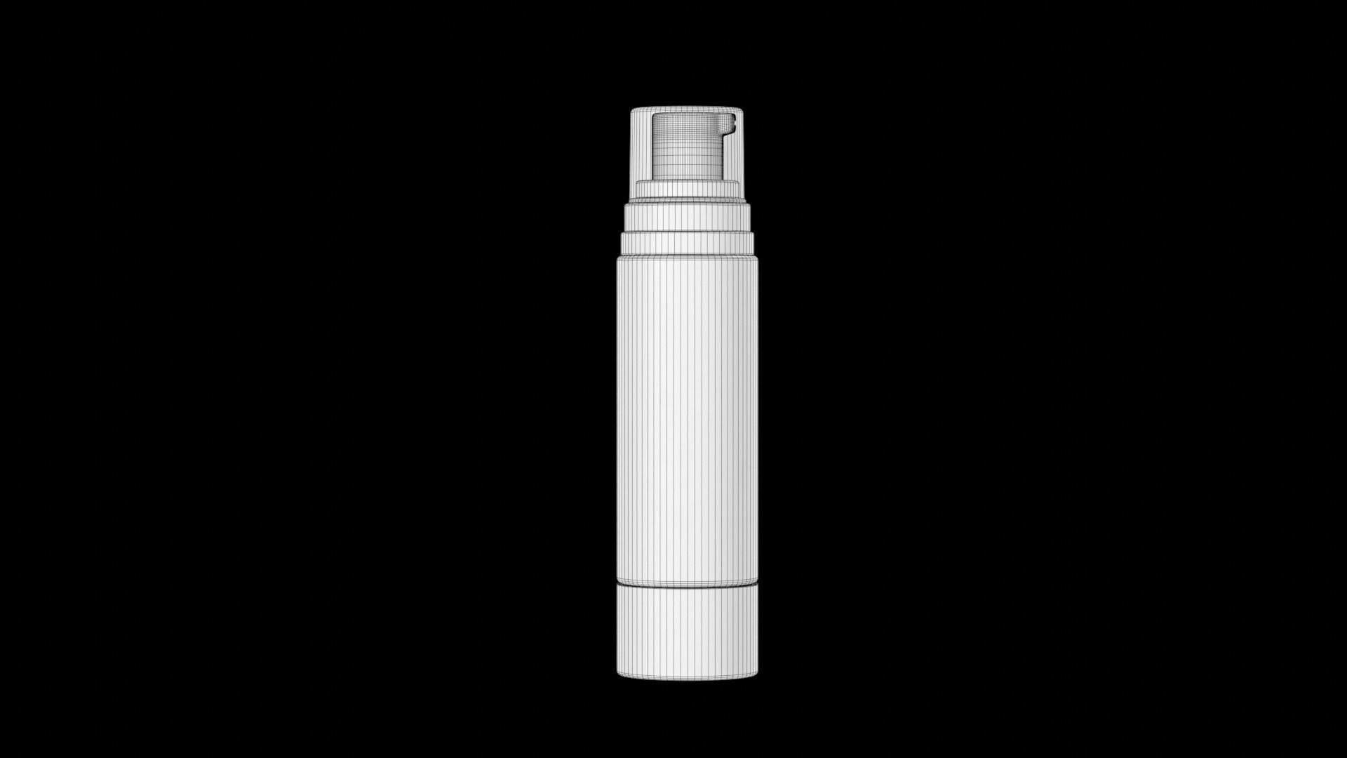 UV Sunscreen Serum Pump Bottle With Clear Cap 3D model_9