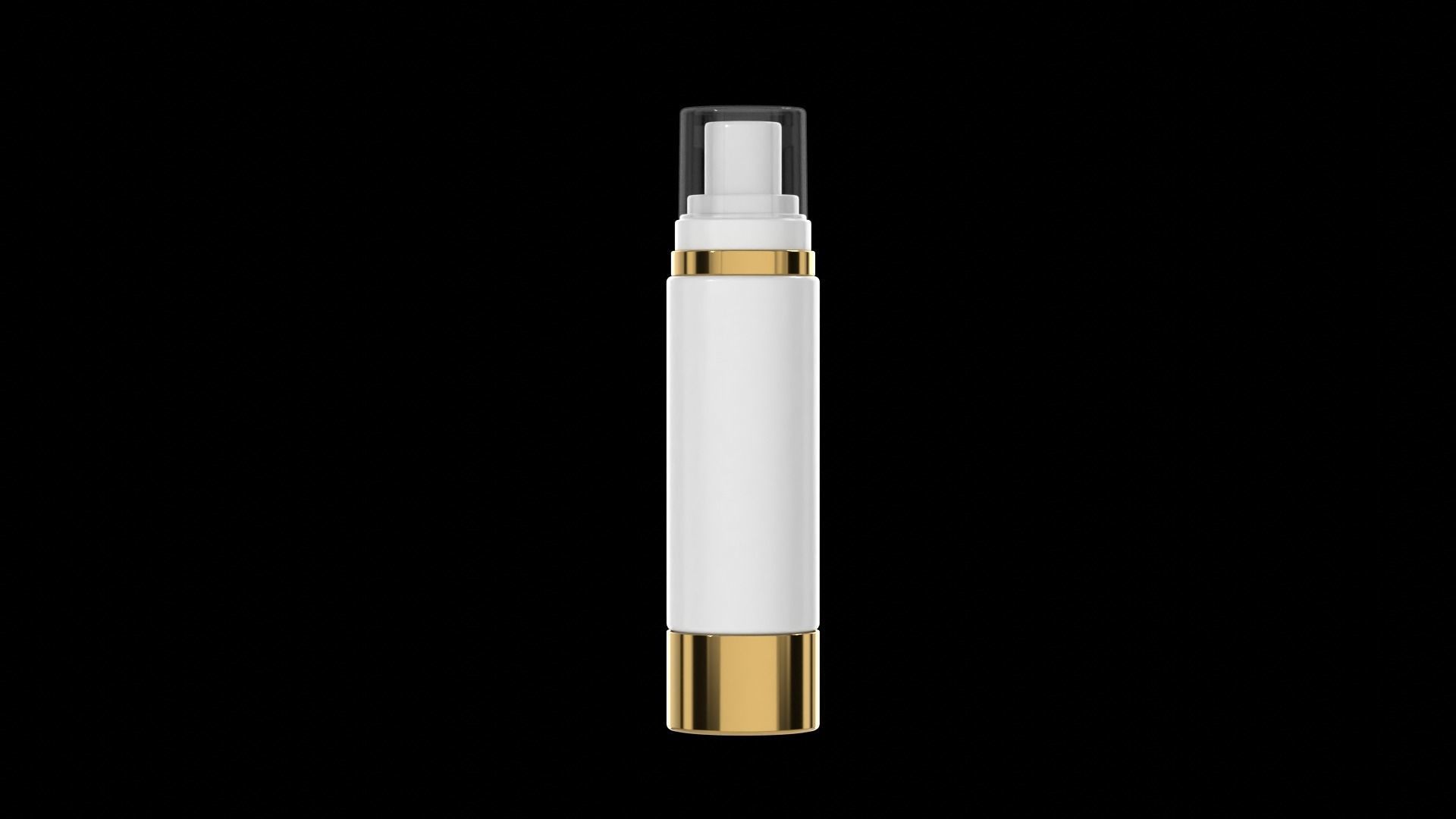 UV Sunscreen Serum Pump Bottle With Clear Cap 3D model_2