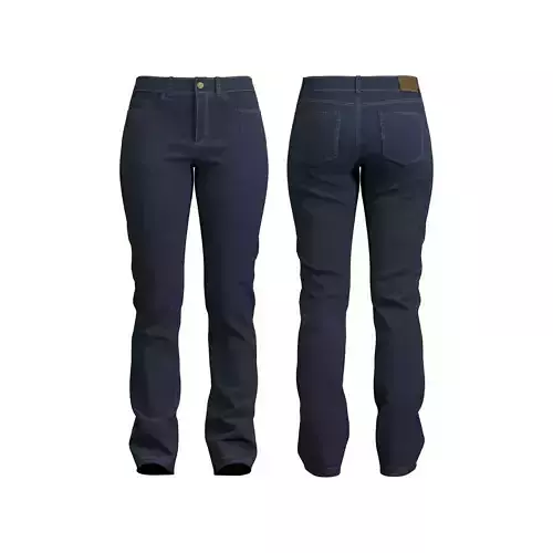 Womens Blue Jeans - Marvelous Designer