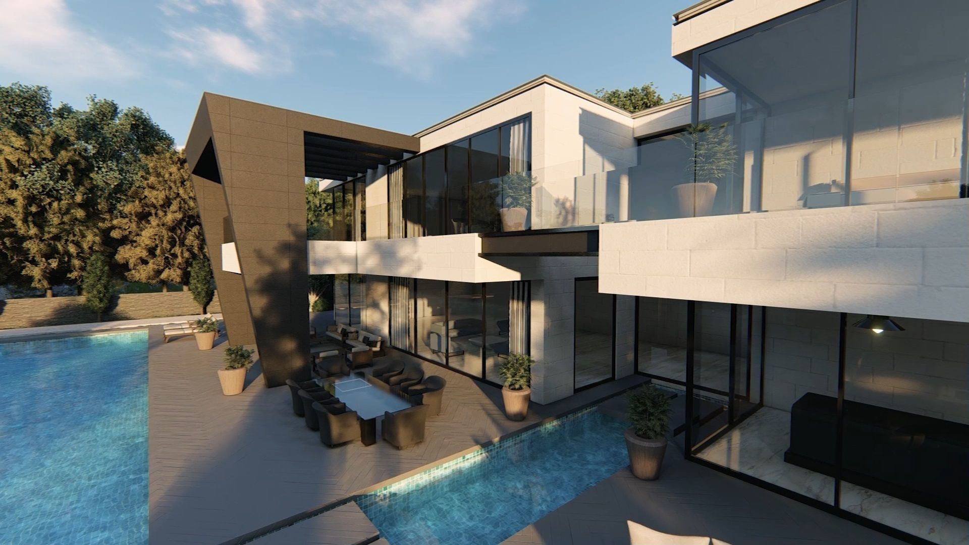 Regina Villa Exterior Design 3D model_4
