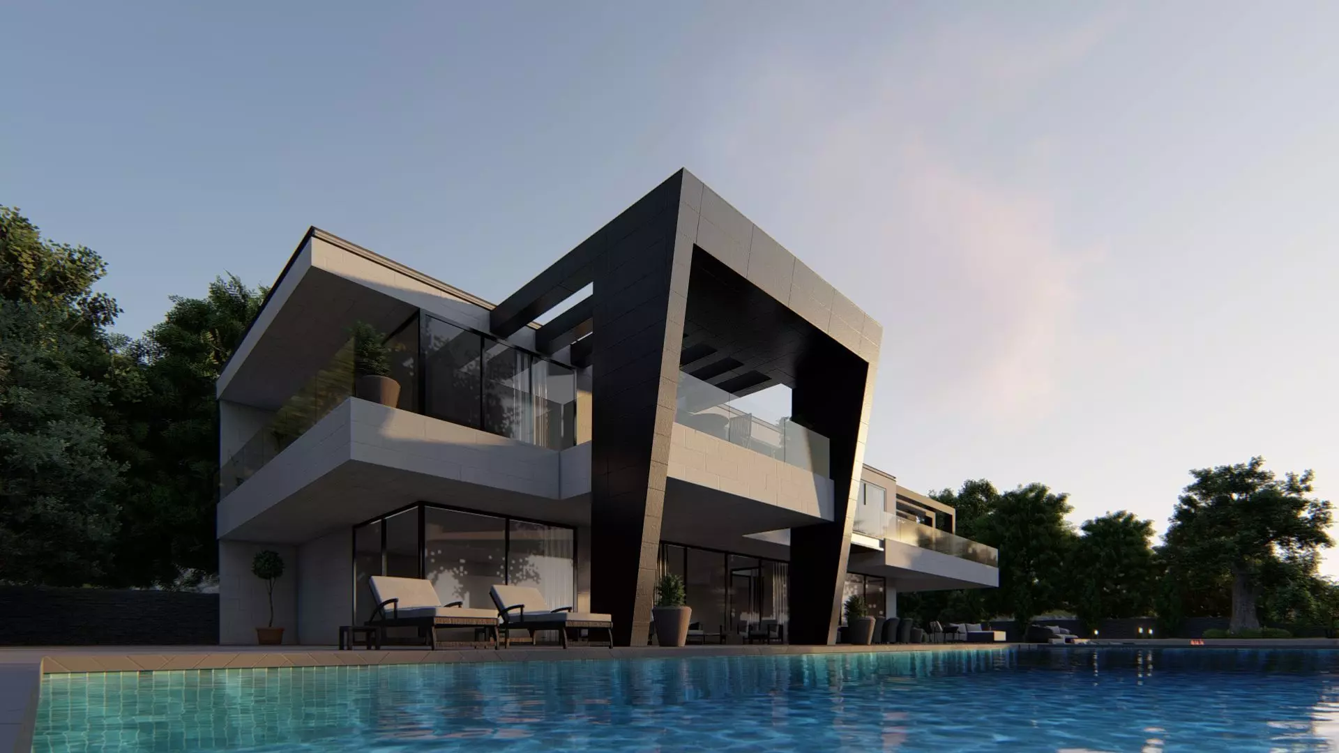 Regina Villa Exterior Design 3D model_21