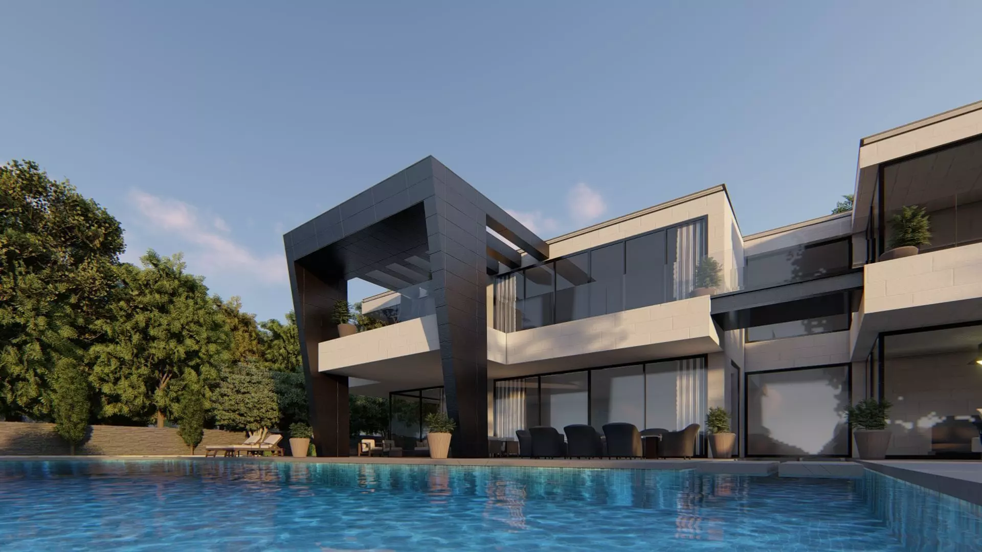 Regina Villa Exterior Design 3D model_19