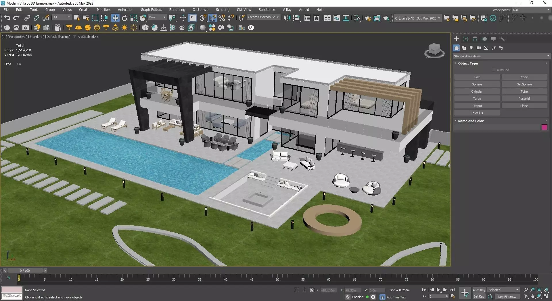 Regina Villa Exterior Design 3D model_8