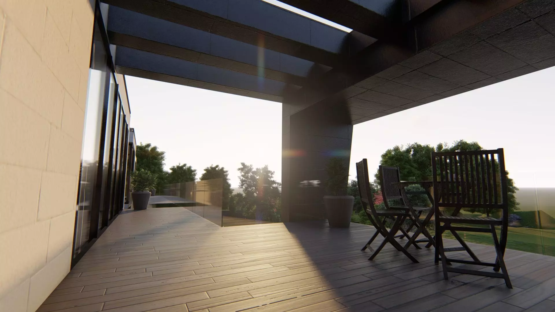 Regina Villa Exterior Design 3D model_13