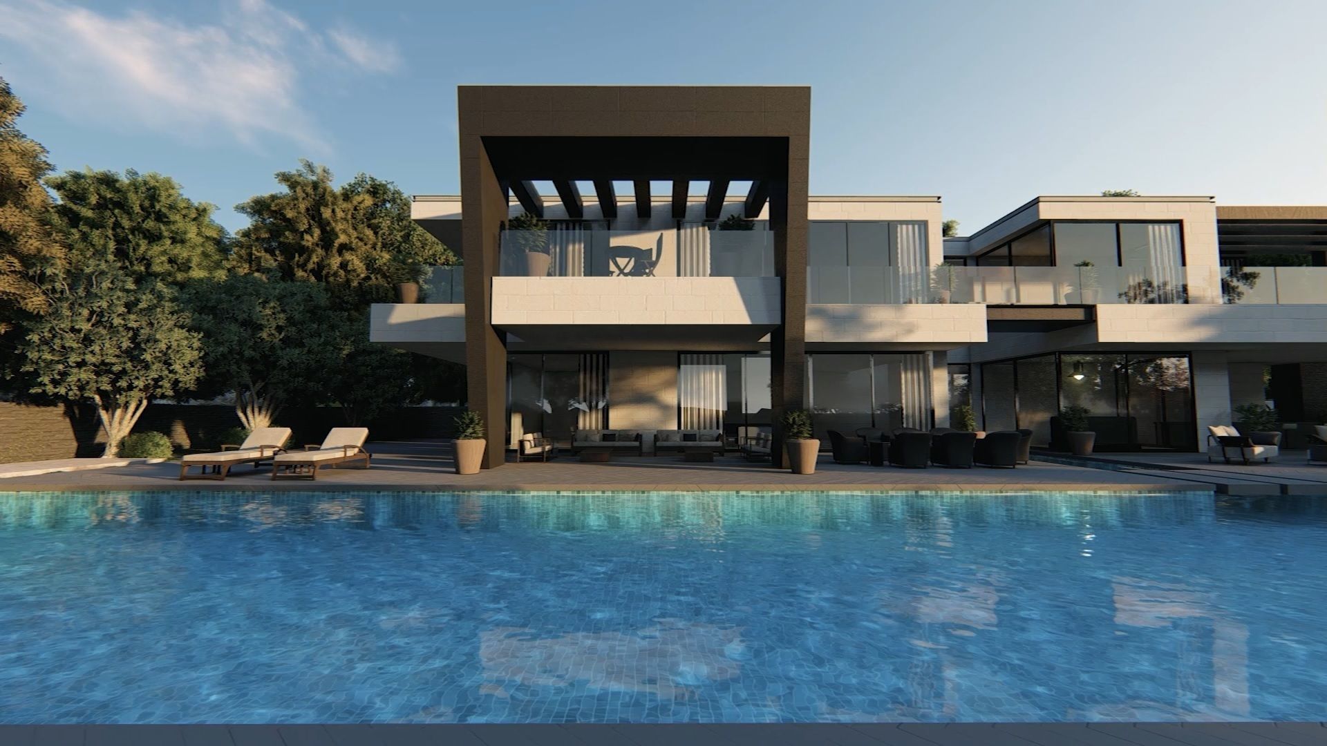 Regina Villa Exterior Design 3D model_2