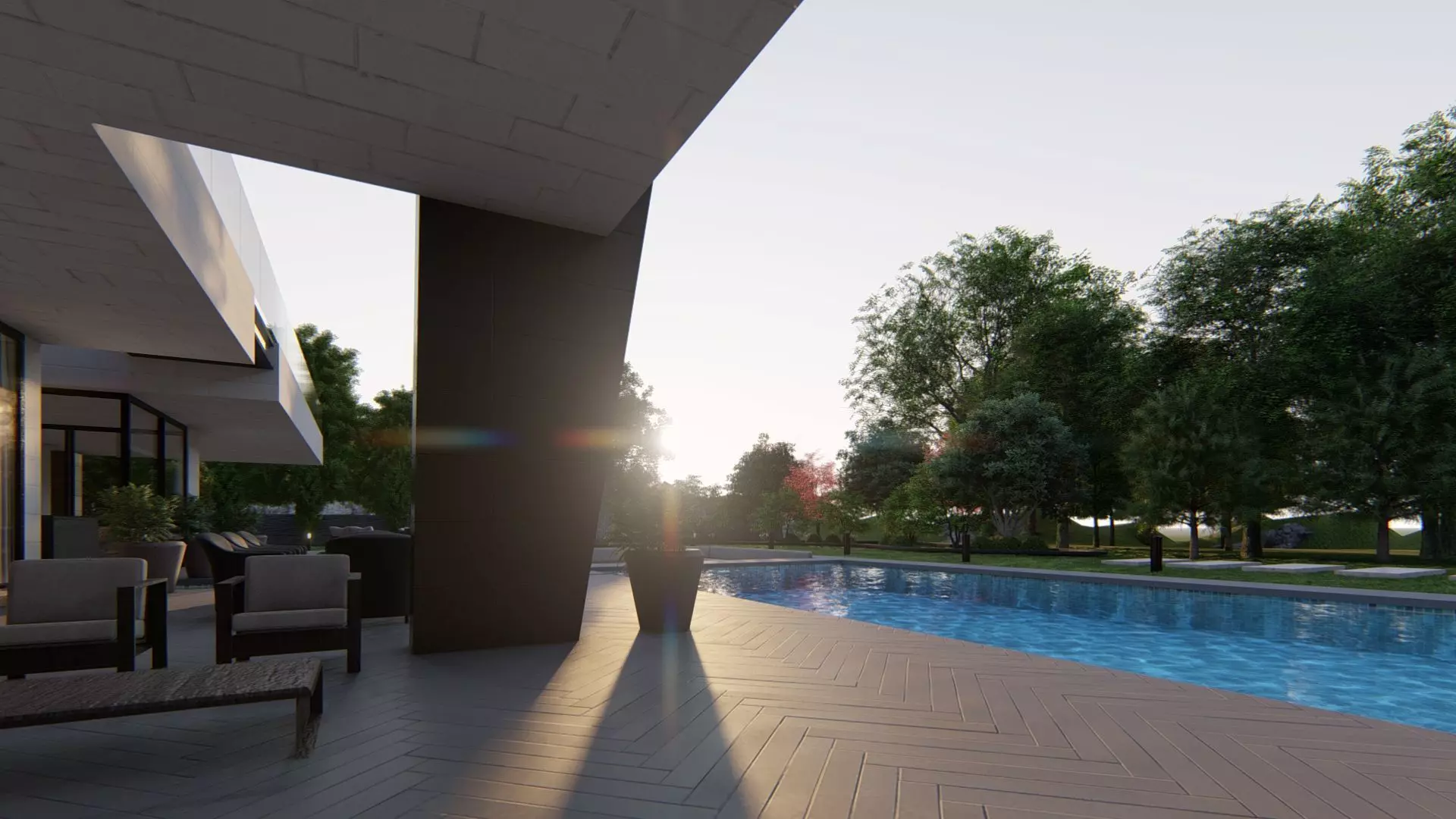 Regina Villa Exterior Design 3D model_14