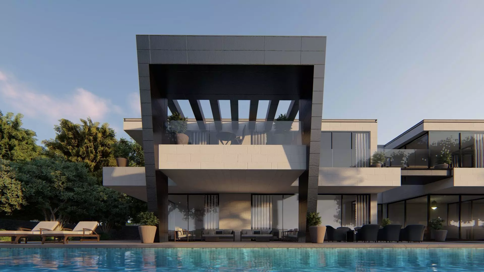 Regina Villa Exterior Design 3D model_20