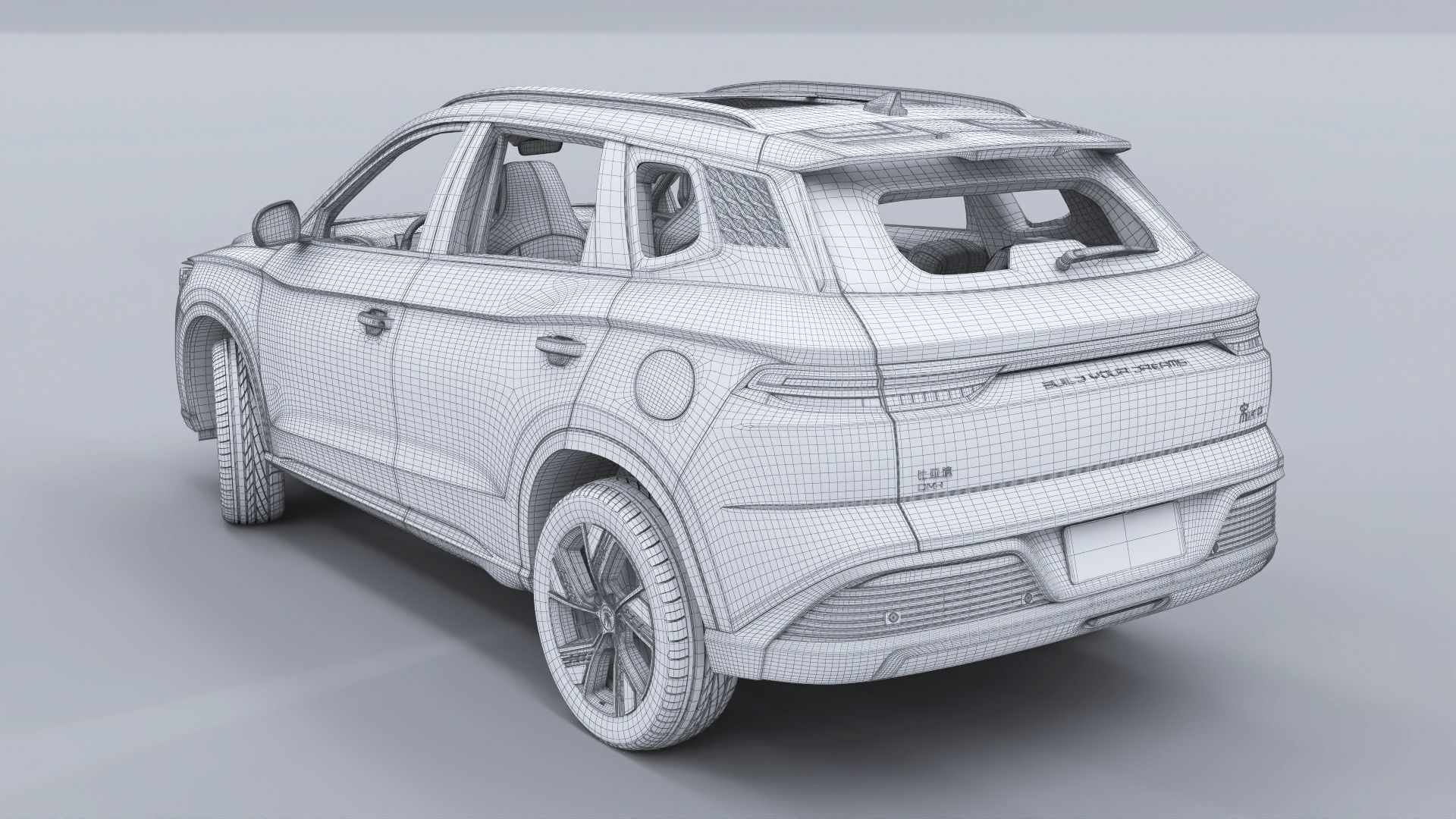 2024 BYD Song Pro dm-i with interior 3D model_37