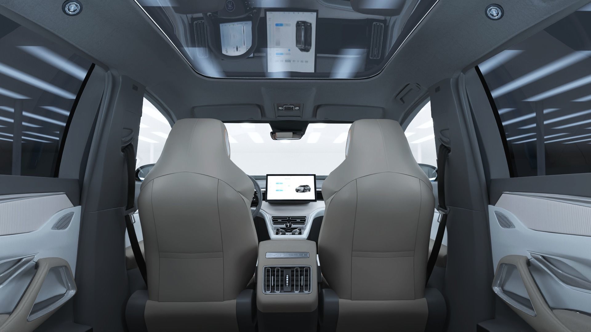 2024 BYD Song Pro dm-i with interior 3D model_12