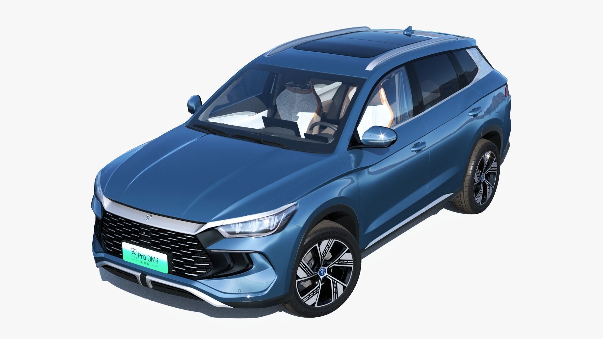 2024 BYD Song Pro dm-i with interior 3D model_1