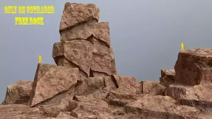 Free rock Low-poly 3D model