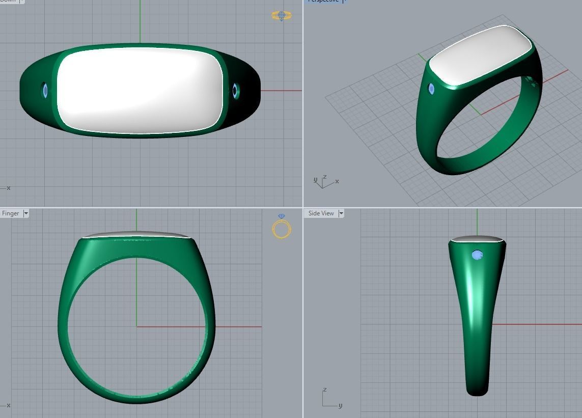 men ring 3D print model_4