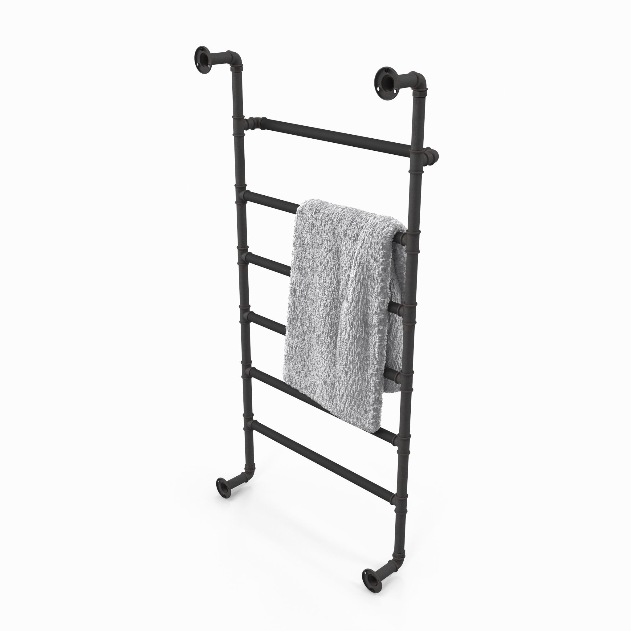 Heated Towel Rail Low-poly 3D model_6
