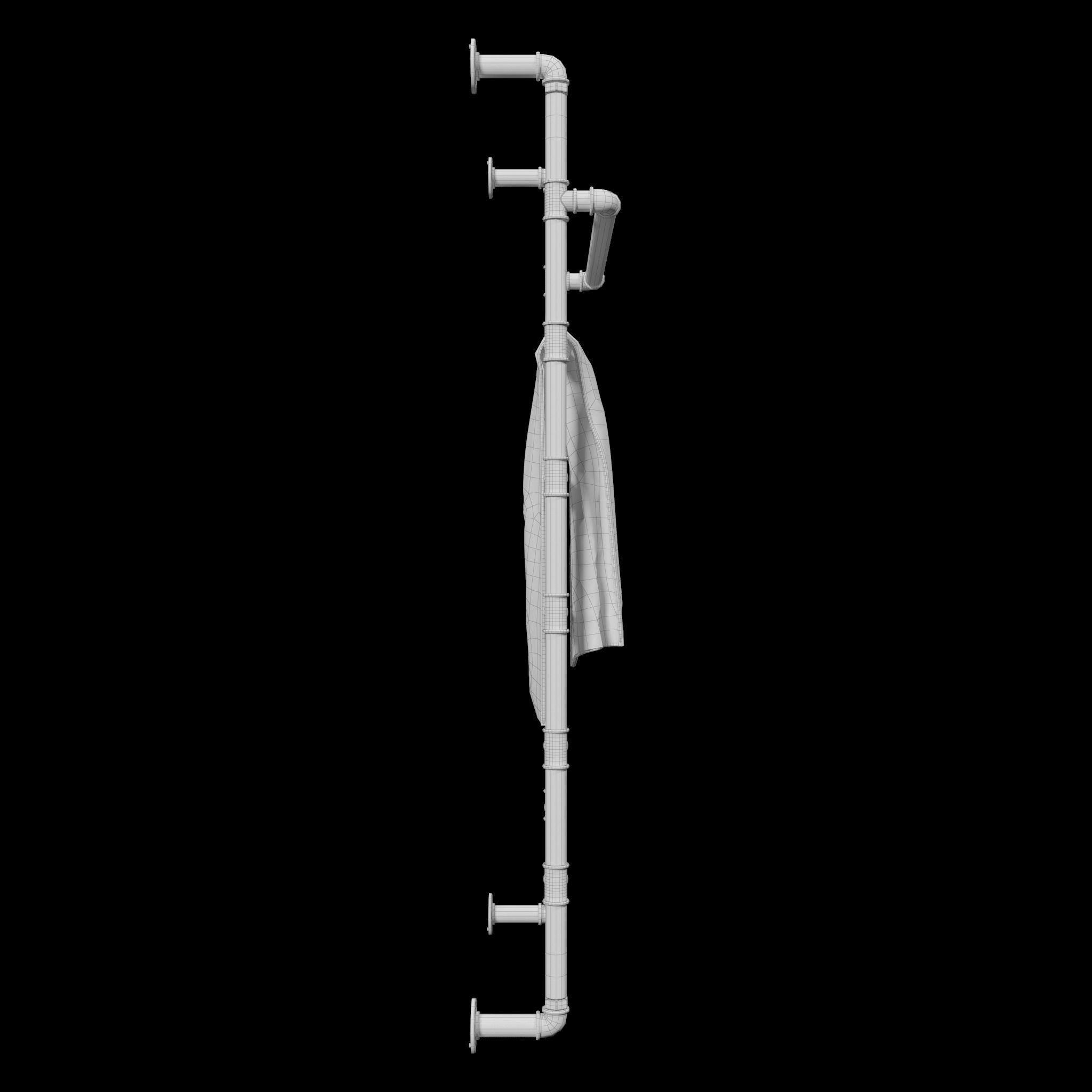 Heated Towel Rail Low-poly 3D model_19