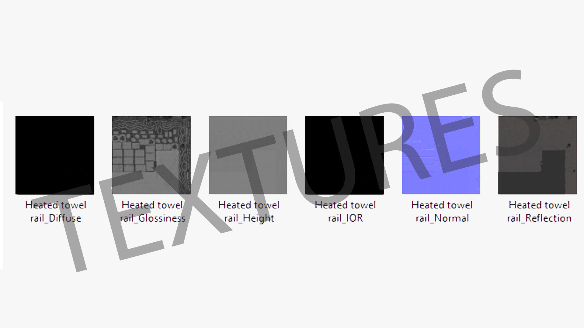 Heated Towel Rail Low-poly 3D model_31