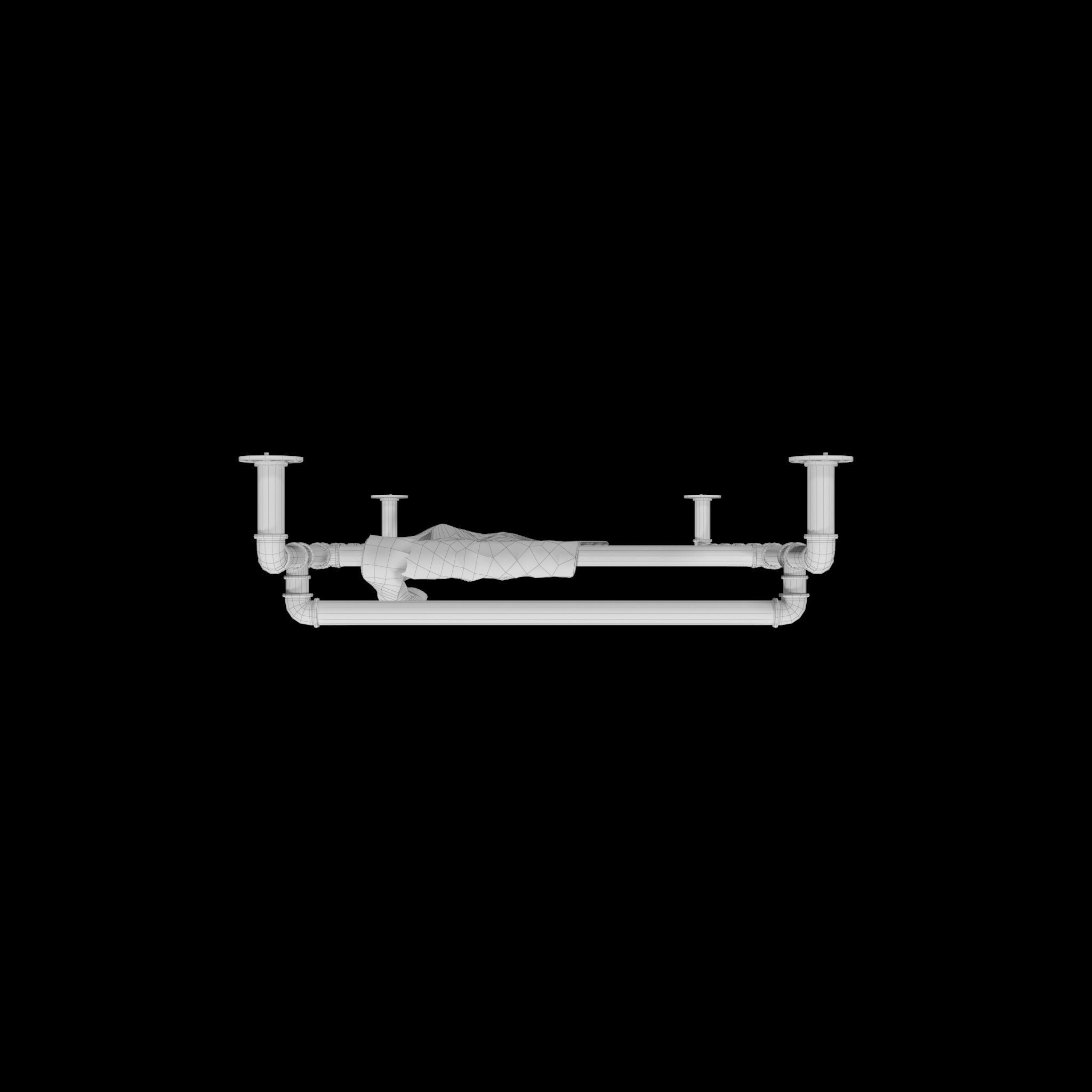 Heated Towel Rail Low-poly 3D model_4