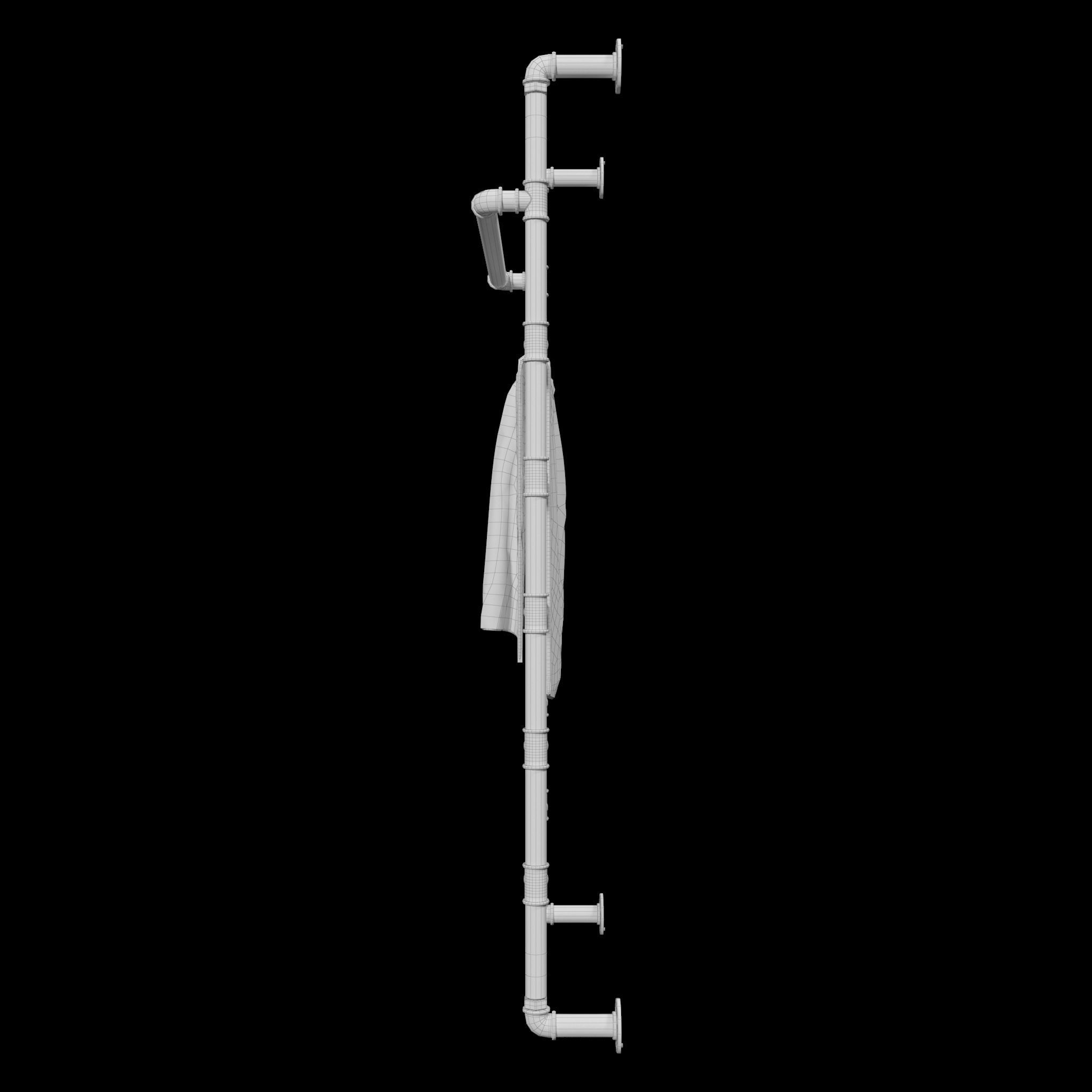 Heated Towel Rail Low-poly 3D model_13