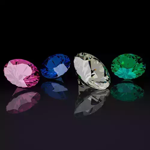 Colored Realistic Diamonds