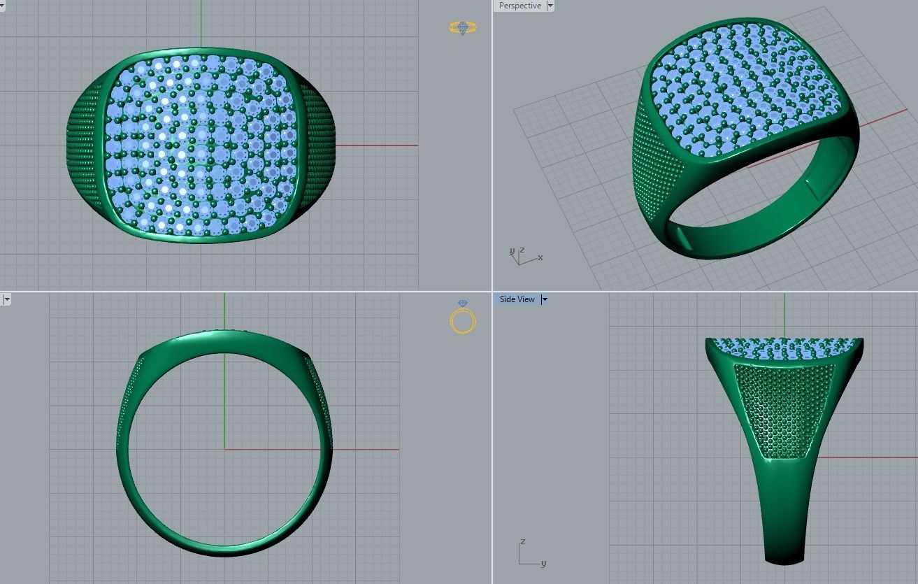 men ring 3D print model_3