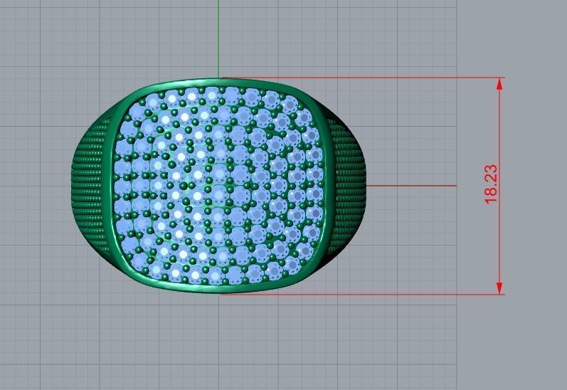 men ring 3D print model_6