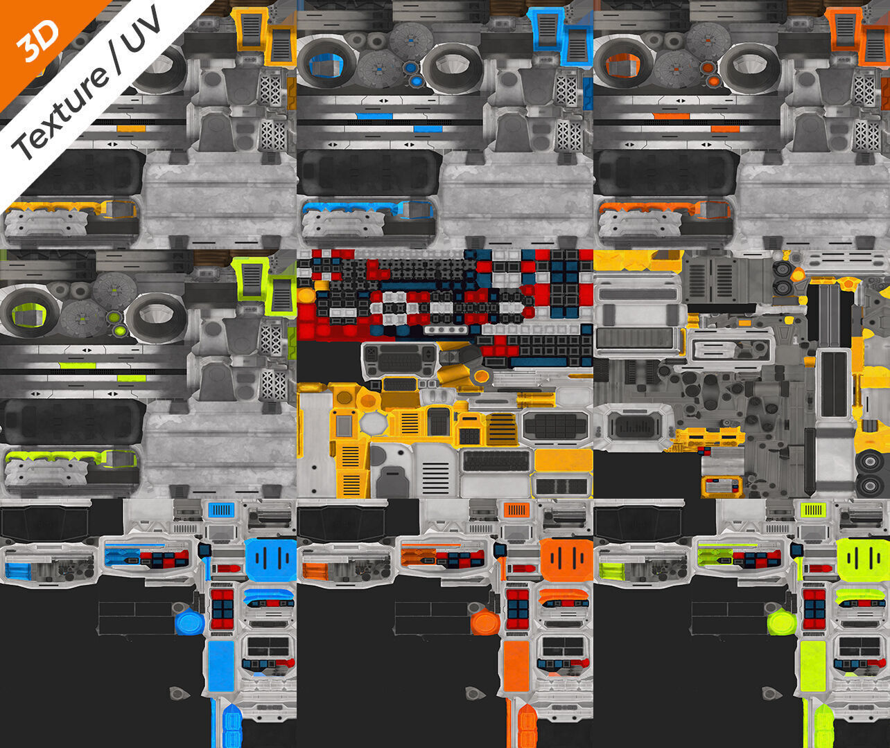 SCI-FI Generator Low-poly 3D model_14