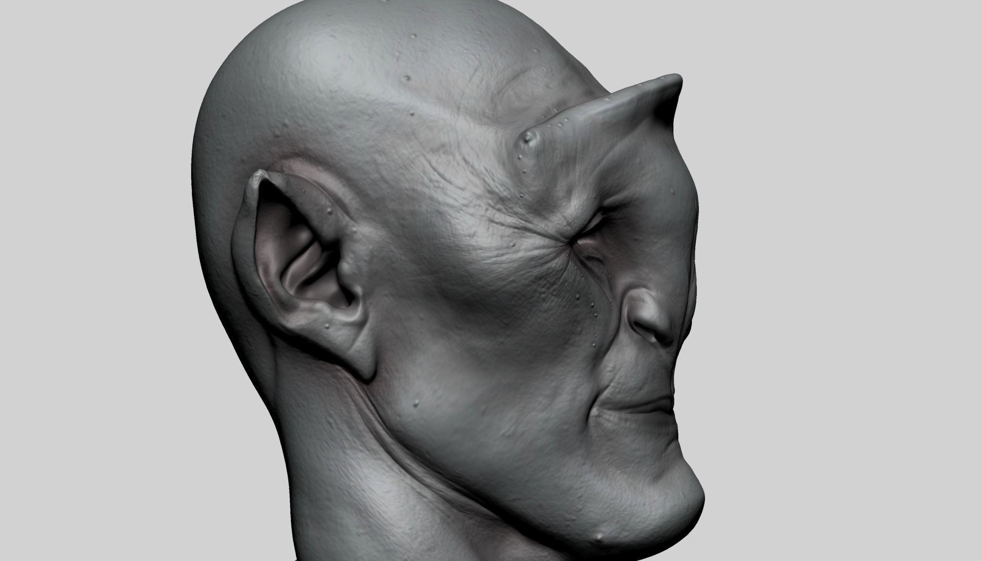 Creature Head P1 3D model_9