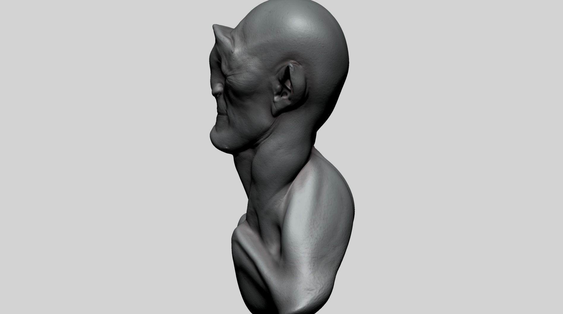 Creature Head P1 3D model_5