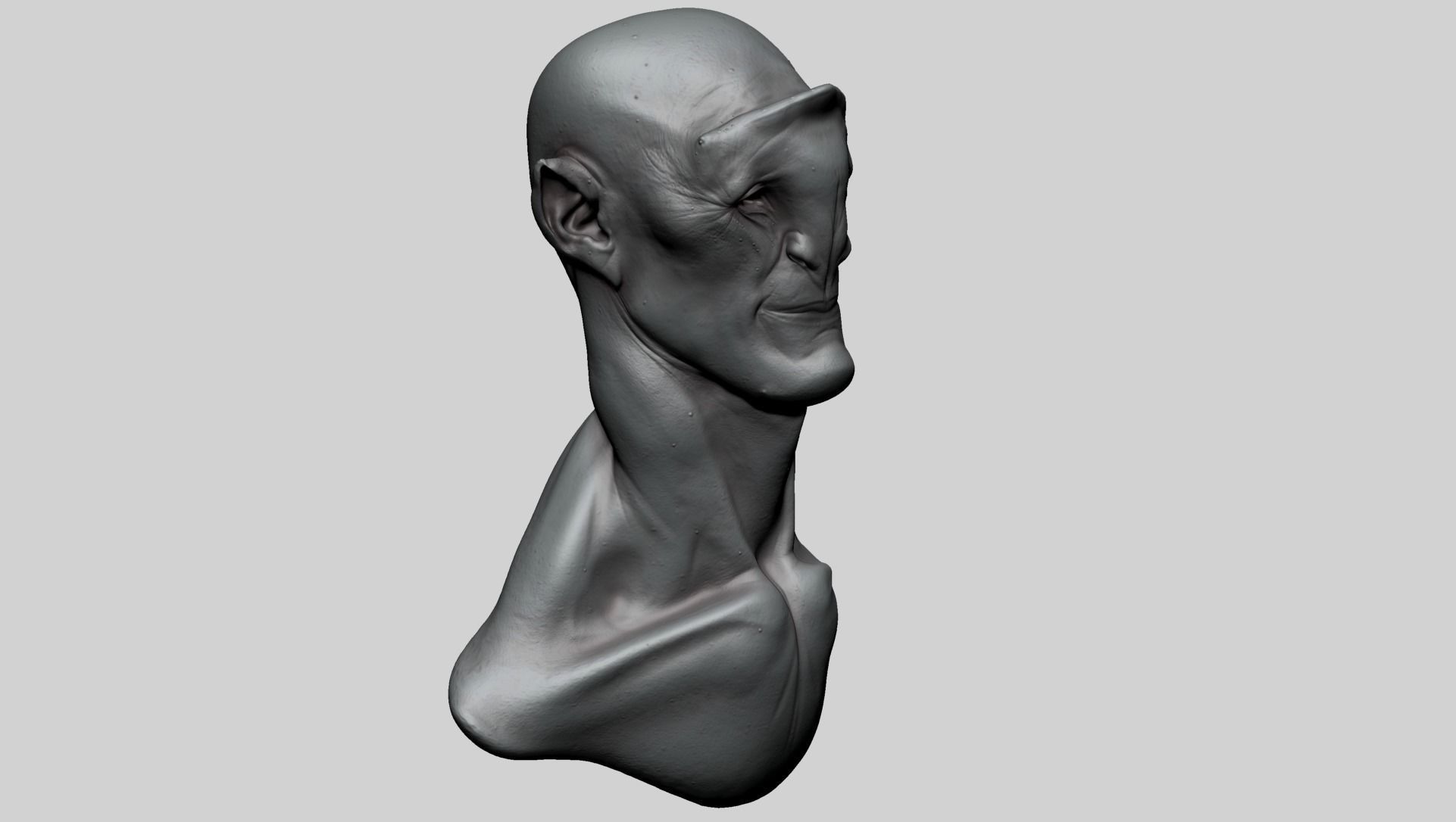 Creature Head P1 3D model_1