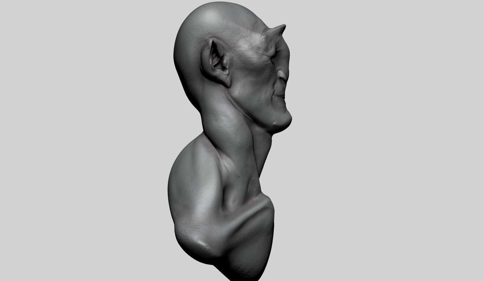 Creature Head P1 3D model_2