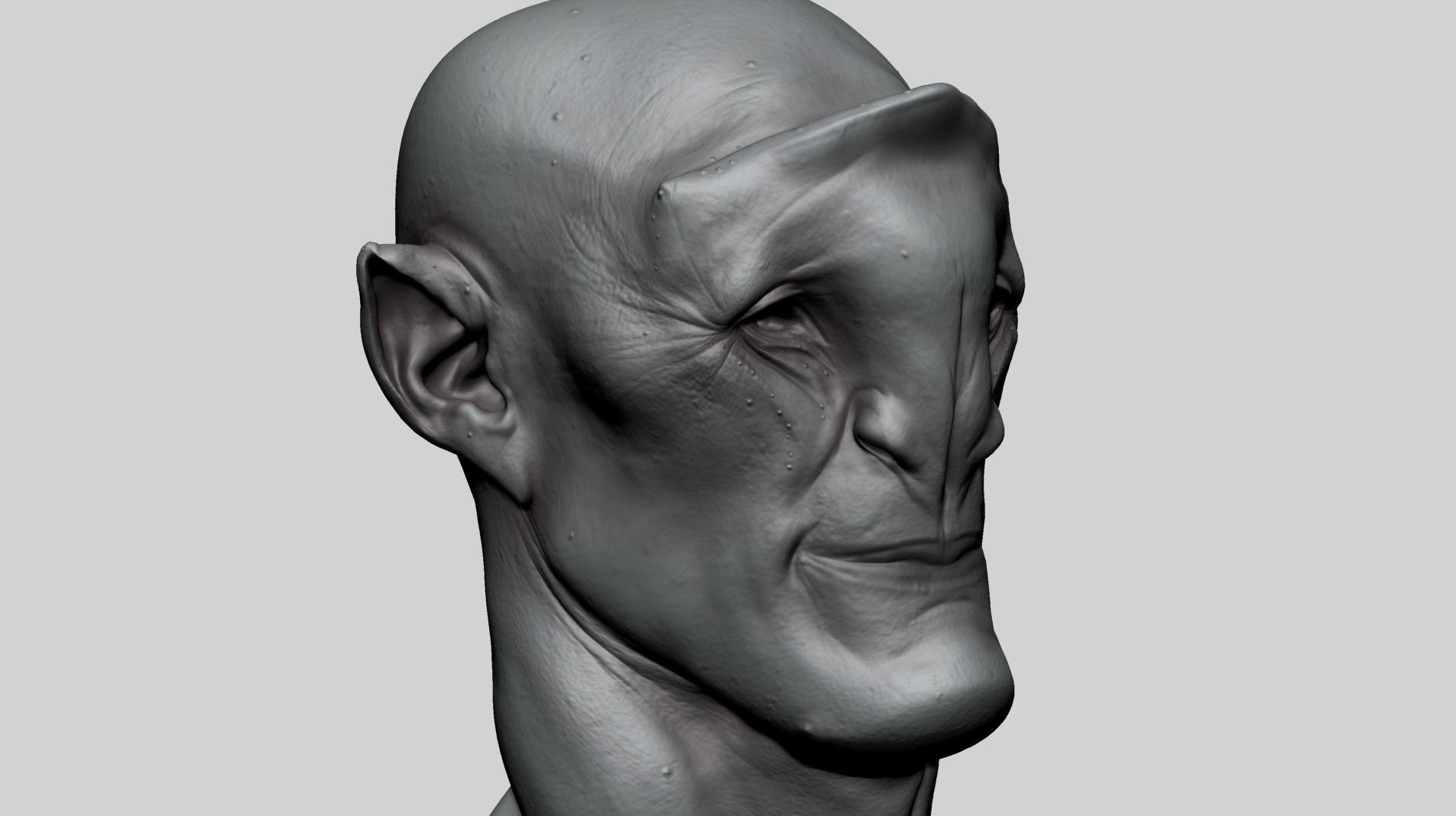 Creature Head P1 3D model_8