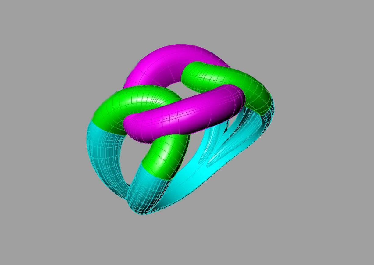 ring Chain Anello catena 3D print model_8