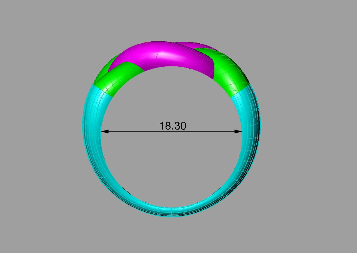 ring Chain Anello catena 3D print model_15