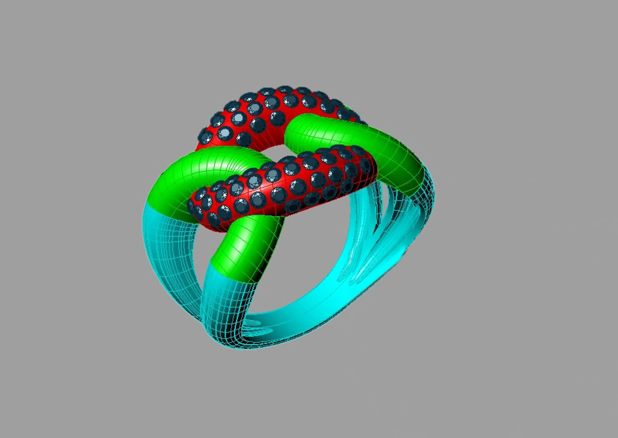 ring Chain Anello catena 3D print model_7